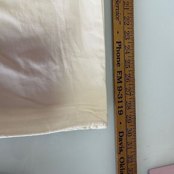 Et Clet Cream Straight Wide Leg High Waist Cotton Multi Pocket Cargo Pant Medium - Picture 10 of 10